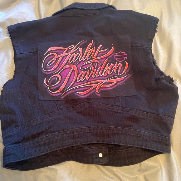 Harley Davidson Crop Vest - Picture 1 of 3